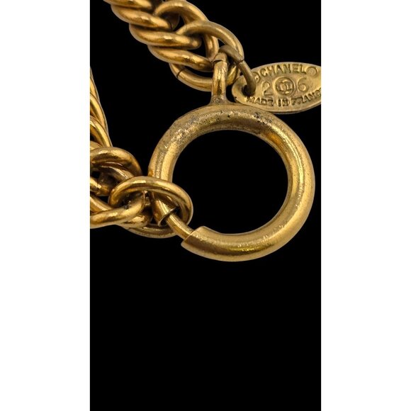Authentic 1989 Season 26 Chanel 33" Gilt CC Logo Necklace - Picture 11 of 15
